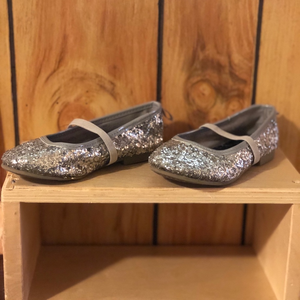 Silver Sequin Shoes